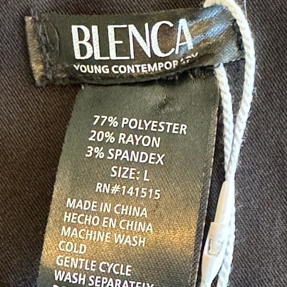 Blenca | Black Crewneck Button Front Vest, Size L, NWT - Picture 3 of 6